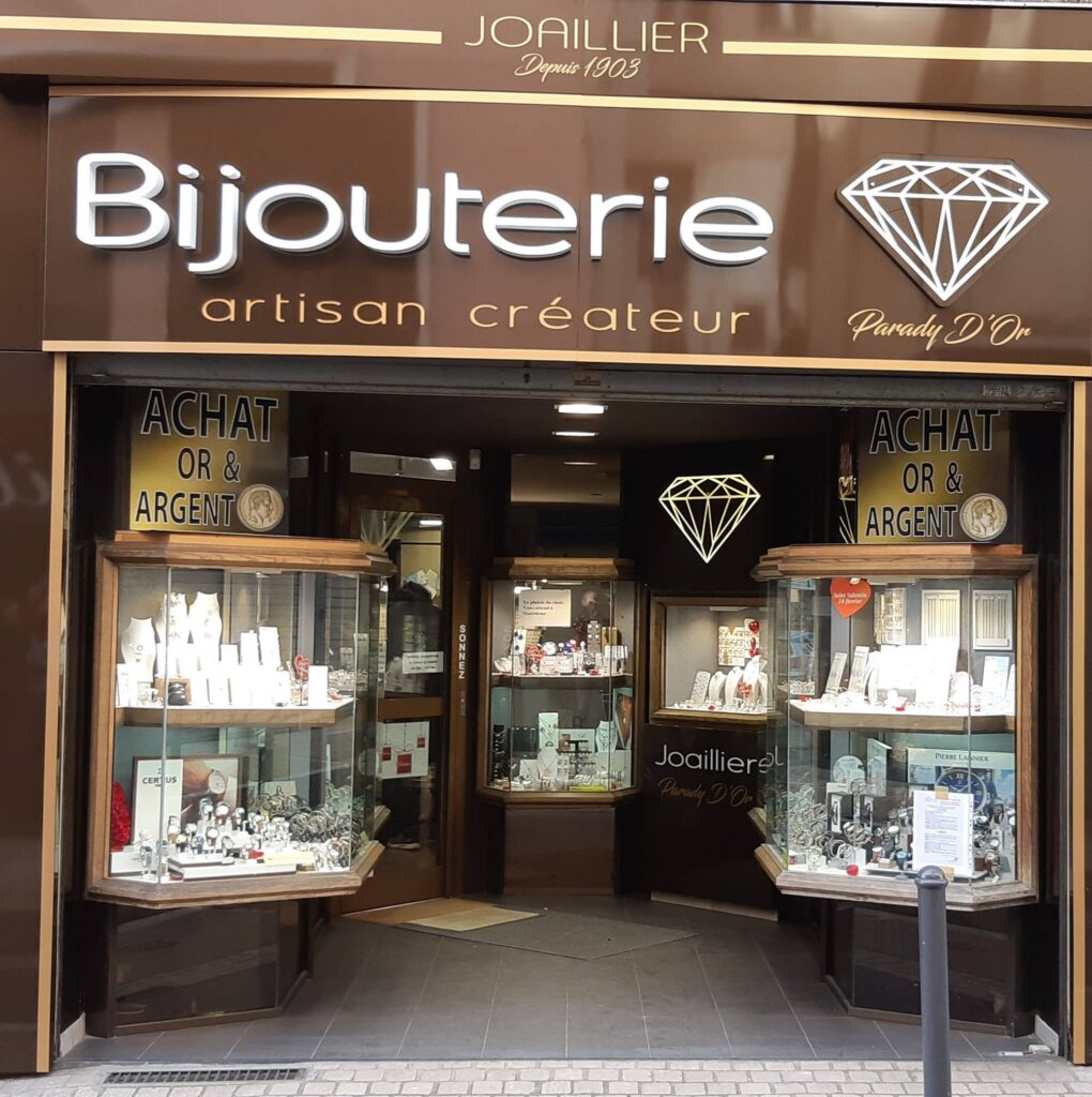 devanture bijouterie le Parady D'or