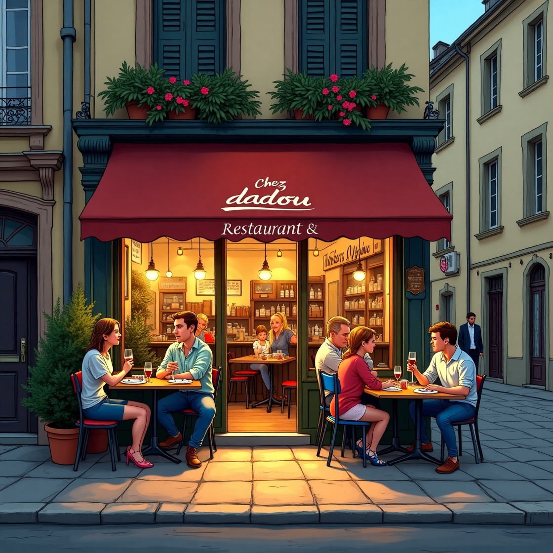 illustration restaurant chez dadou