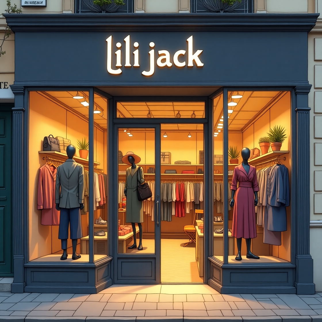 illustration boutique de vêtements pour femme