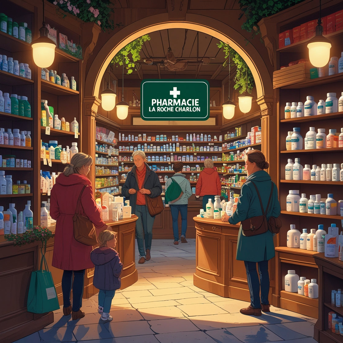 Illustration pharmacie la roche charlon