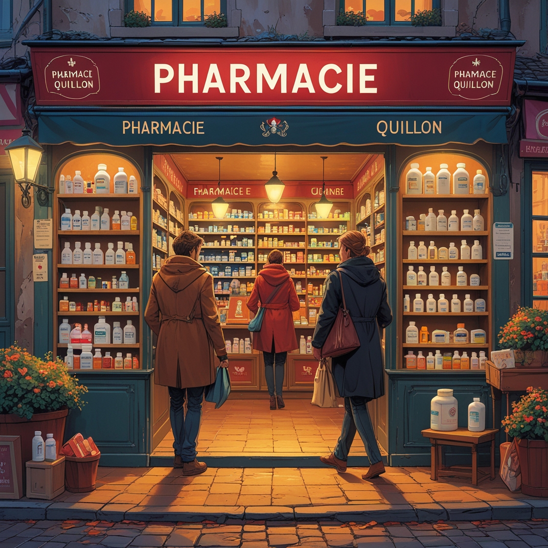 illustration pharmacie Quillon