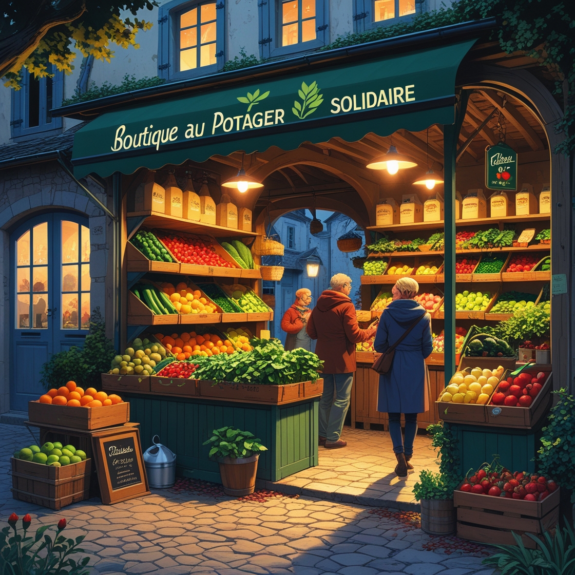 Illustration au potager Solidaire