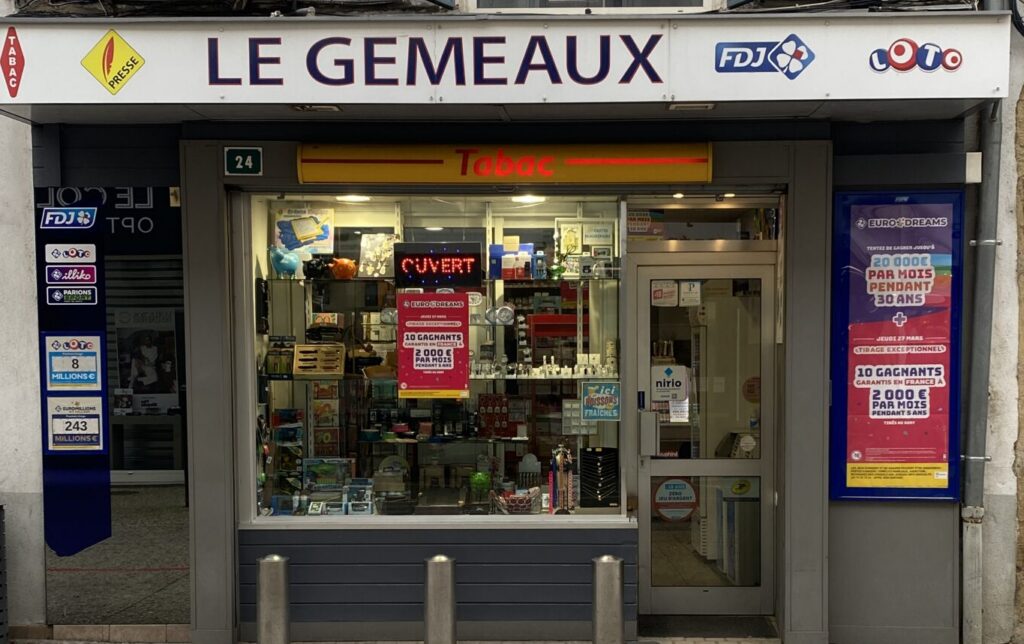 Devanture du tabac le gémeaux