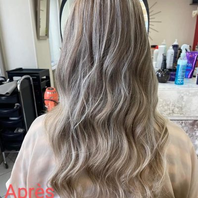 Coloration et coiffure cliente