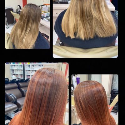 Avant / Après de coloration et coupe