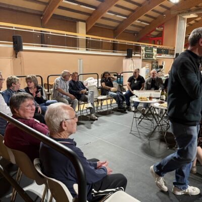 repas de fin de première journée aves les exposants et les commerçants