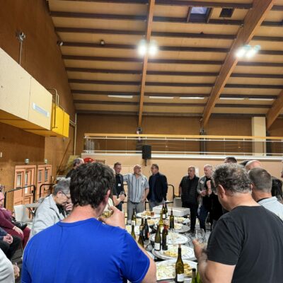 repas de fin de première journée aves les exposants et les commerçants